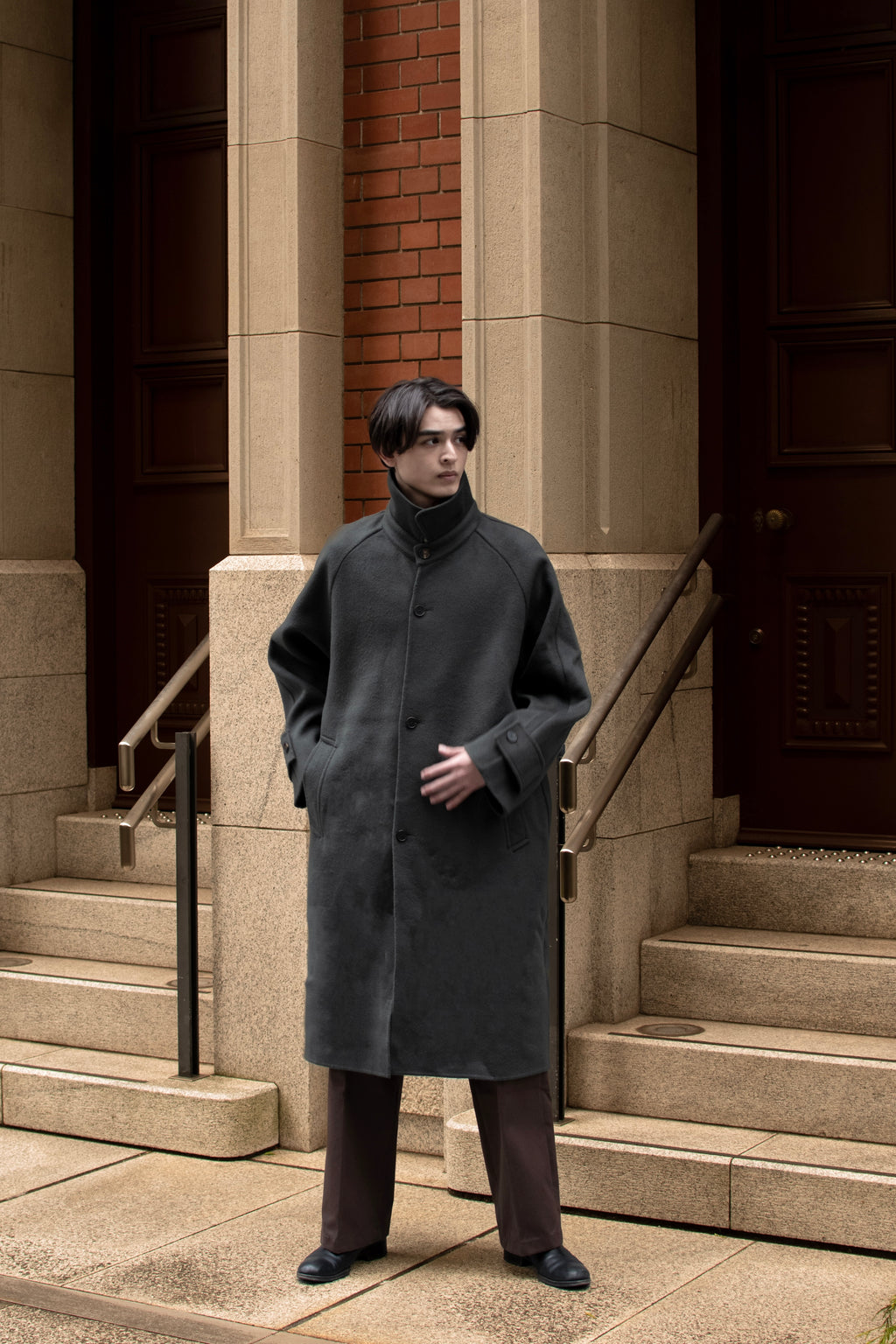 特別値下げ中！ロングコート MELTON LONG BALMACHAN COATジャケット