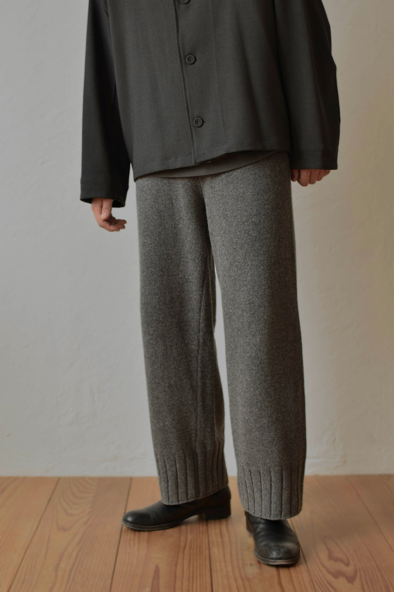 STRAIGHT RIB KNIT PANTS