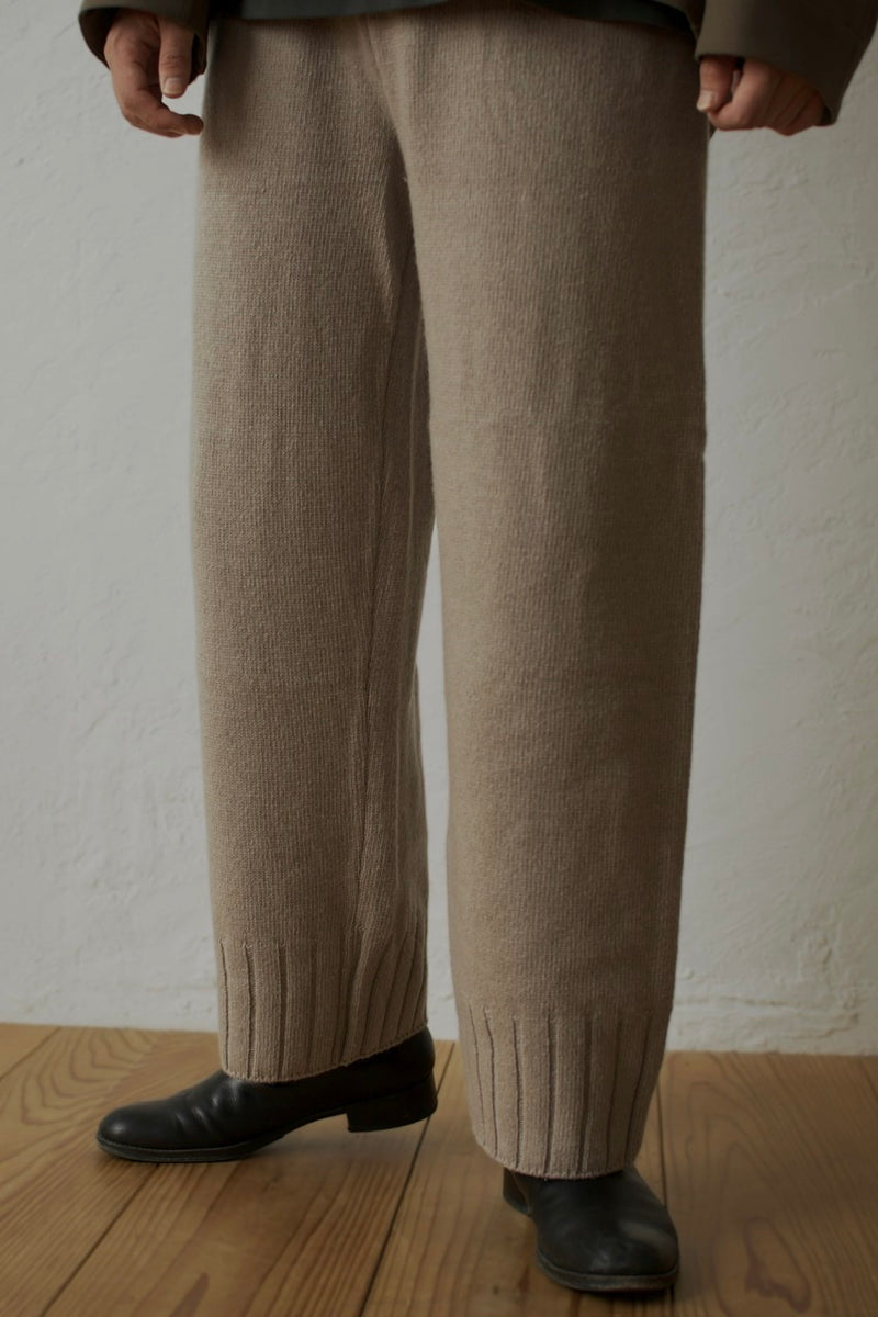 STRAIGHT RIB KNIT PANTS